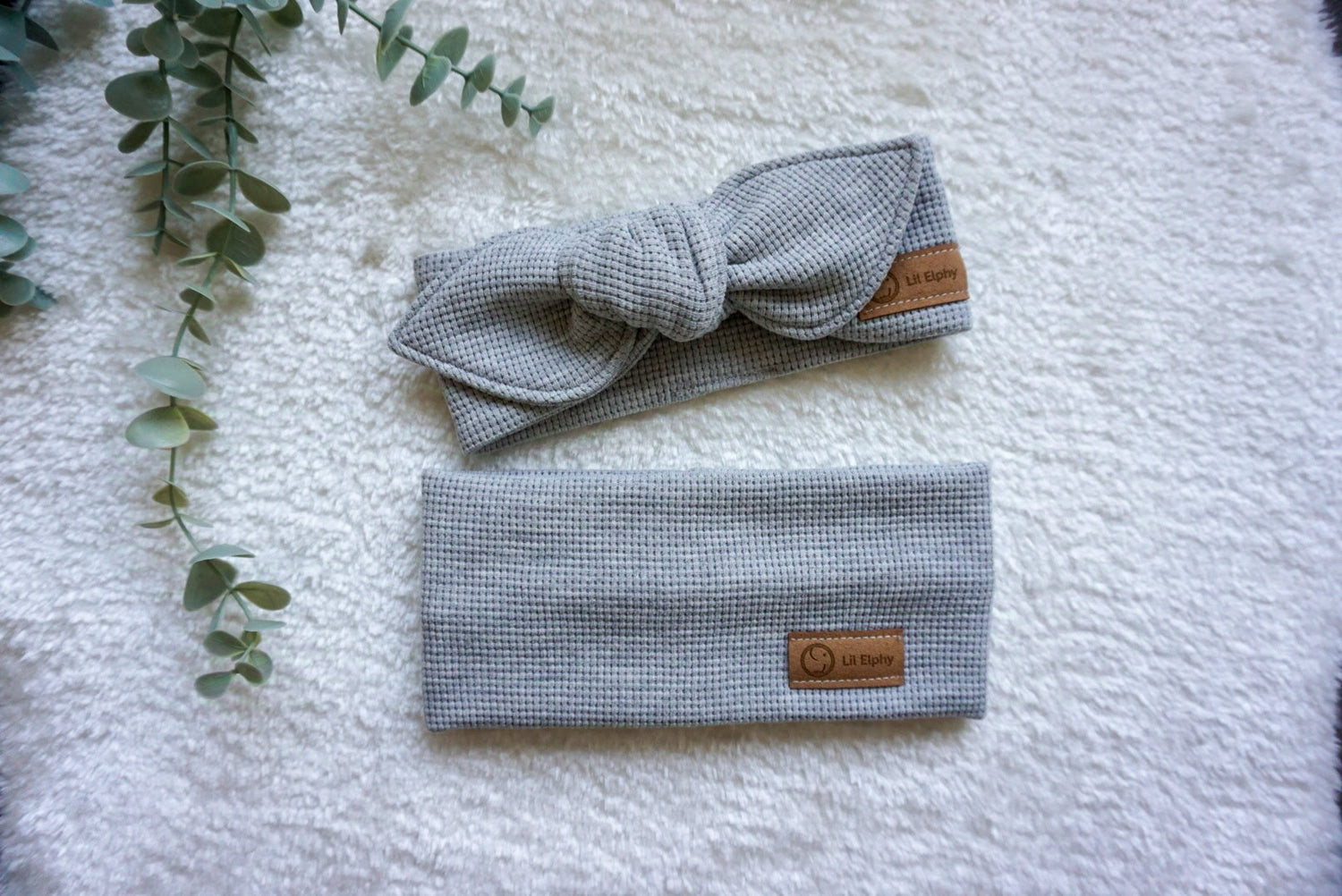 Naglavni trak – vafel svetlo siv