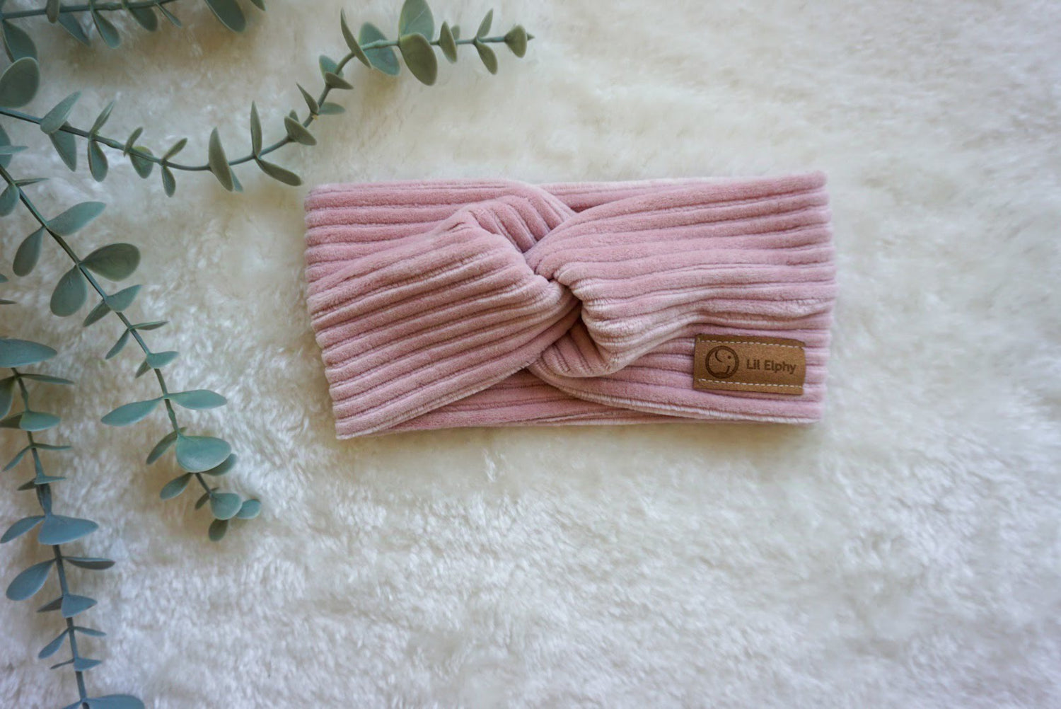 Naglavni trak – rebrast zavit roza