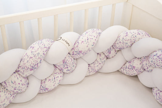 Obposteljna obroba pletenica – večbarvna kombinacija