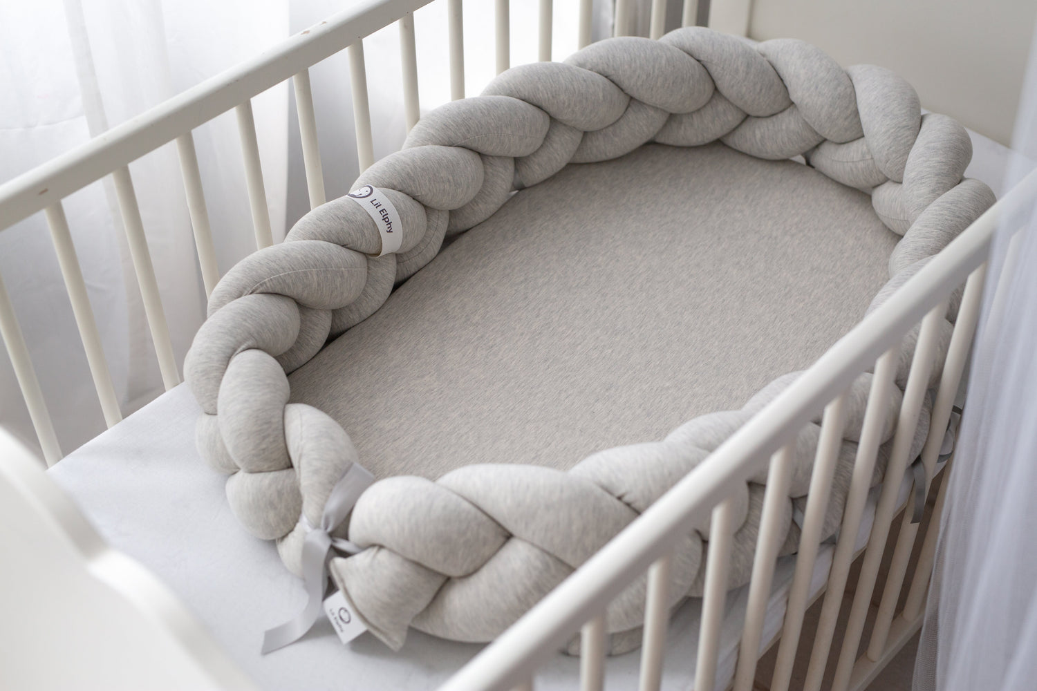 Gnezdece 2v1 – svetlo siva melanž