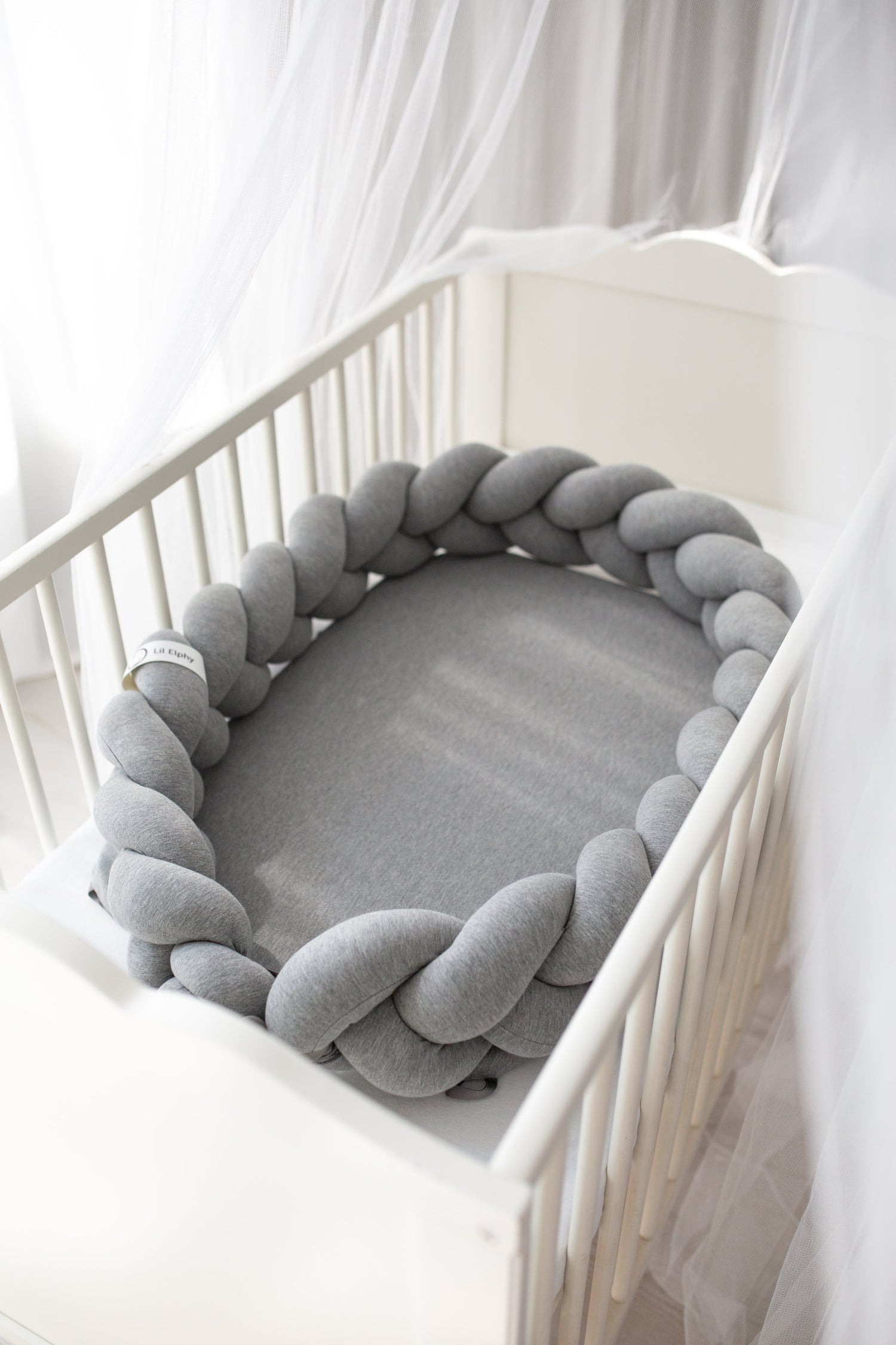 Gnezdece 2v1 – temno siva melanž