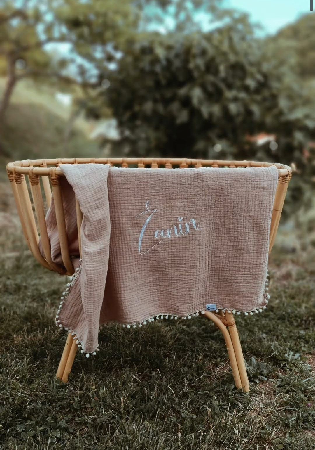 Muslin poletna odejica – bež